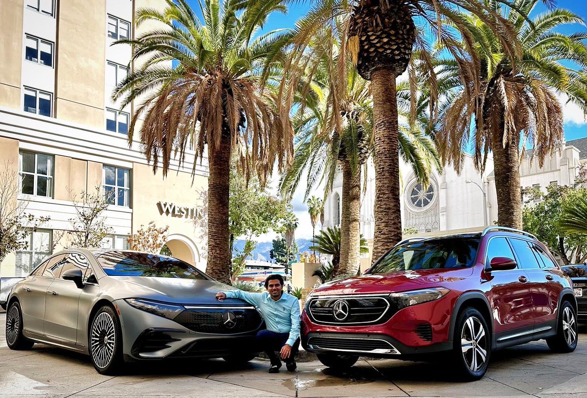 sidpatankar's tweet photo. All set for a new #EQadventure on the US West Coast. Joining me are the #EQS and #EQB - and also some friends to drive along! 

SVP 

#WestCoast #EQ #WorldLuxuryCar #MercedesEQ #electric #EV #mercedesbenz https://t.co/BwvzAxhIp5