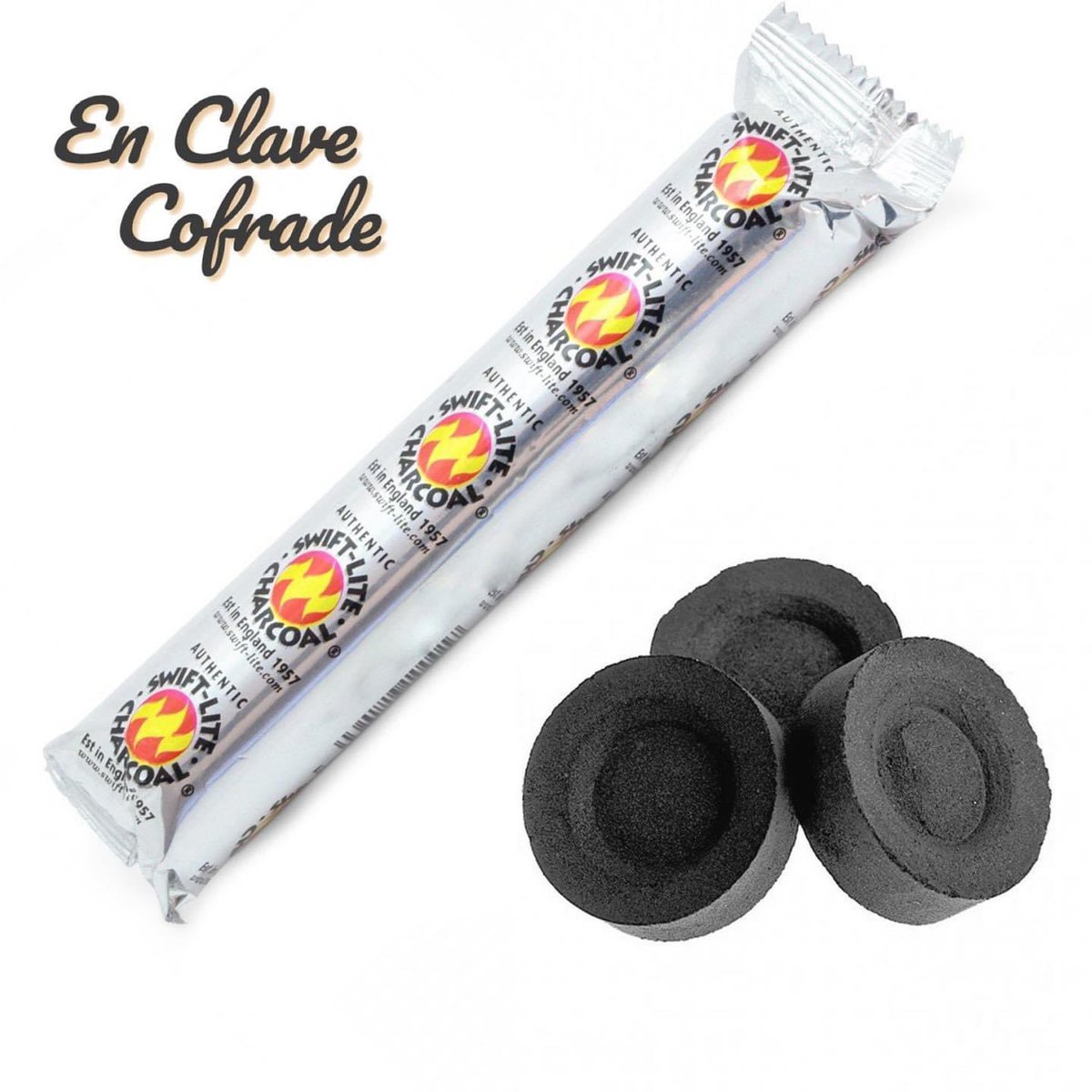 enclavecofrade's tweet photo. 🟣 CARBÓN SWIFT LITE 40mm | A la venta en 👉🏼 https://t.co/BzcJYAgT2b 

▪️ Carbón Swift Lite - Para incienso.

Pack de 10 pastillas para quema indirecta.

Diámetro de la pastilla: 40 milímetros

Fácil combustión

*Envío gratuito por compra superior a 50 €* https://t.co/PbmeqxMQdx