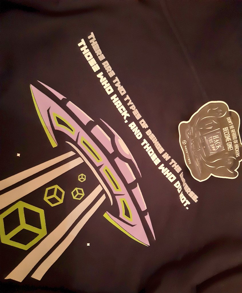 d34dl0ck_'s tweet photo. That feeling when you arrive home and find those quality @hackthebox_eu goodies gently waiting for you ππ₯
#cyberappocalypse #hacktheboo https://t.co/iOiz8AfrDs