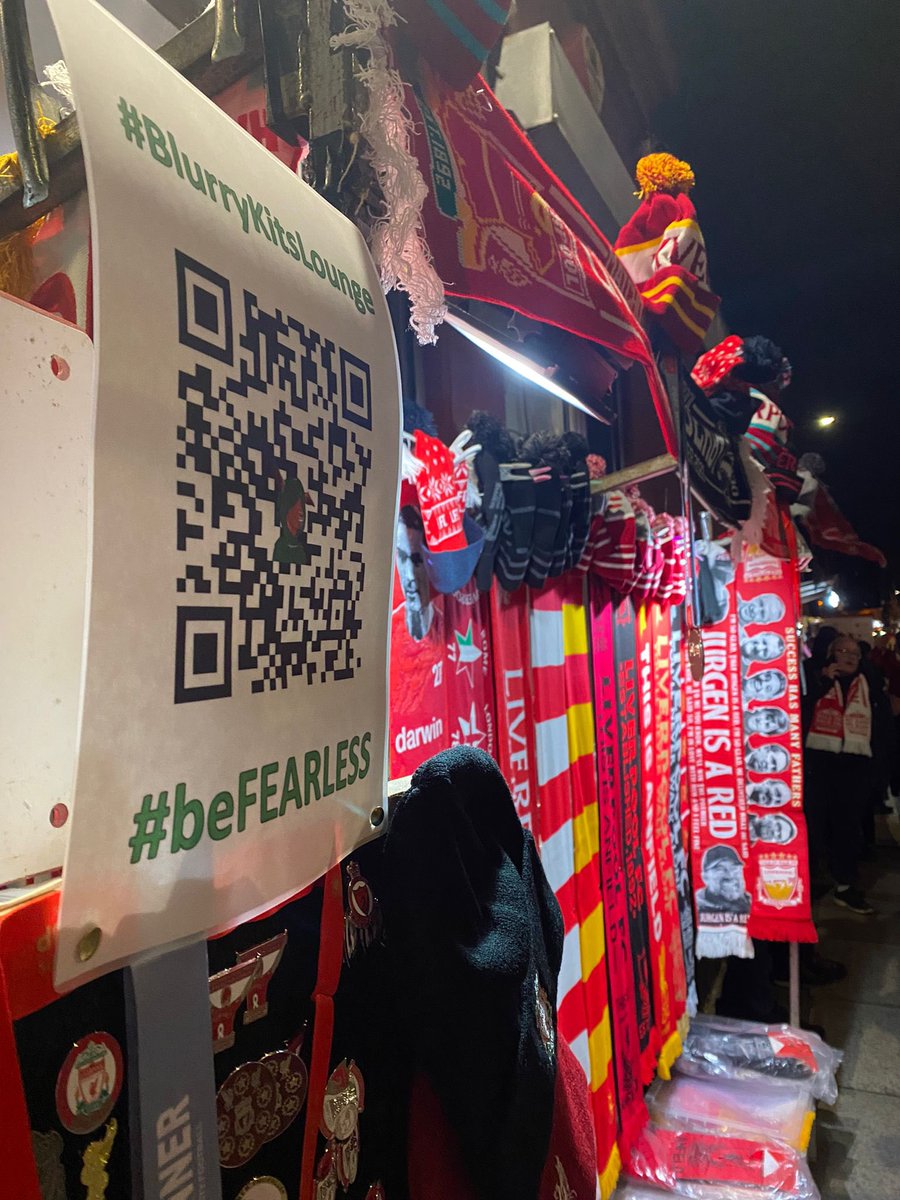 Fearless_BKL's tweet photo. #FEARLESS faction is being posted all around Anfield tonight ahead of @LFC EFL cup game! We are based at the famous KOP end! 🔥😍

#BlurryKitsLounge #beFEARLESS 

@BlurryKits @KitsAnonymous 

#NFT #CNFT #ANFIELD #THEKOP https://t.co/RYNurubfmL