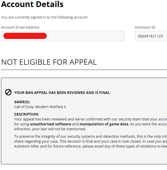 d_atwal's tweet photo. Day 19 of being falsely banned from MW2. No word from support, any of your social media, or any official channels. This is called theft. Either fix the false bans or refund us. @Activision @ATVIAssist @CallofDuty @InfinityWard https://t.co/EFzzbYoeLx