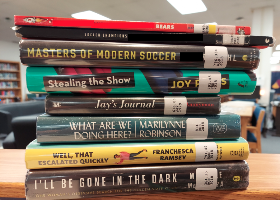 KCPS_East's tweet photo. Some #bookspinepoetry for our friends at Jefferson City HS #jaysread from #eastbearsread. Can't wait to play against you all this Saturday East High School at 1:30 pm in the State Quarterfinals. Click here for tickets: https://t.co/5uKlstnyV1 @rivyparker #GoBears #KCPS https://t.co/FXwCJ5Cack