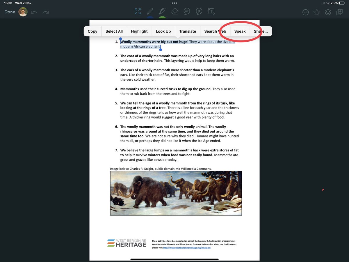Today we have been using the Text-to-Speak function on the iPad to support reading. To find out more about the built in accessibility features available on the iPad and how they can support students, sign up to join us at the end of November (link in bio) #appleRTC