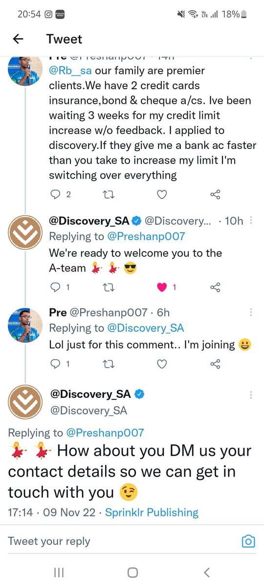 Preshanp007's tweet photo. @Rb__sa In the day it took you to send me a comment.. and nobody looked at my issue.. I'm already in the process of switching! Useless service @FNBSA @Rb__sa @CelliersJ1 https://t.co/AfST1fJldf
