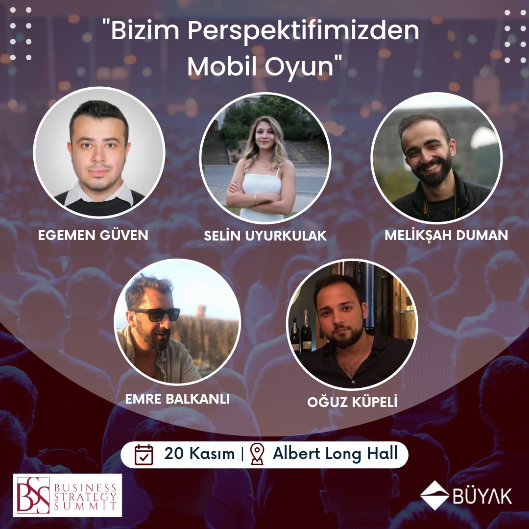 Fugo Games'den Egemen Güven, Selin Uyurkulak, Melikşah Duman, Emre Balkanlı ve Oğuz Küpeli "Bizim Perspektifimizden Mobil Oyun" slotuyla bizlerle🎯

Fugo Games ve iş stratejileri hakkında daha fazlasını merak ediyorsan Business Strategy Summit'te yerini al🙌🏽

Biletler bio'da⬆️