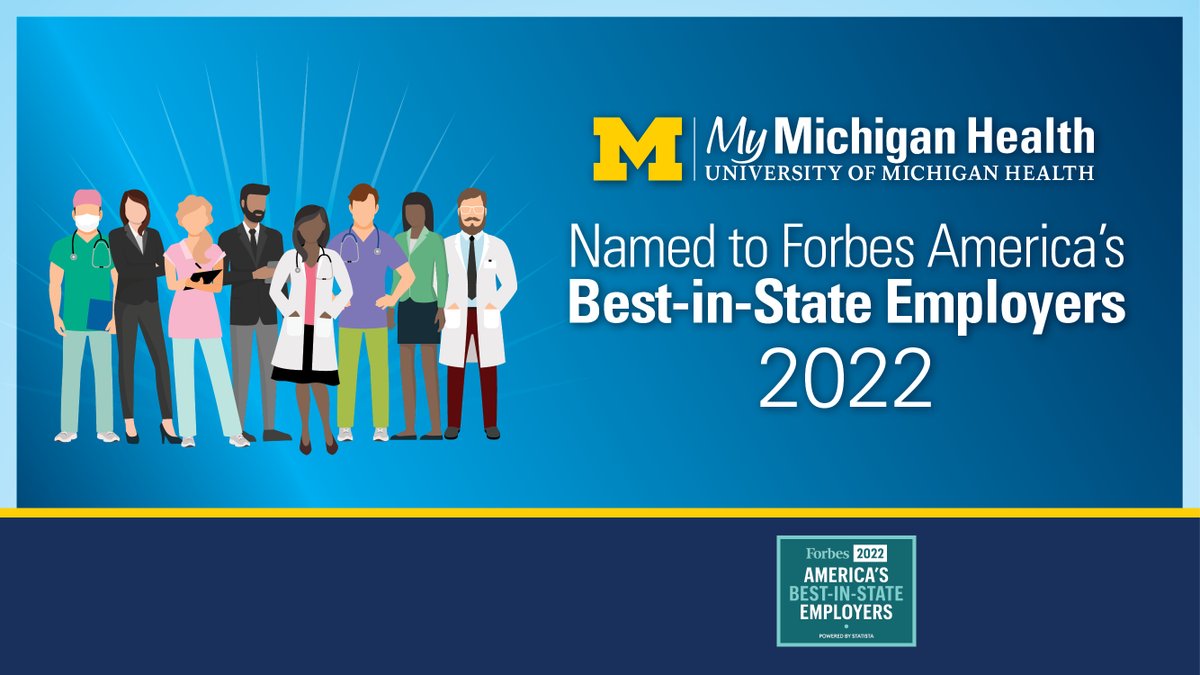 MyMichigan Health has been named to Forbes Magazine “America’s Best Employers By State” list. Read: mymichigan.org/about/news/202…