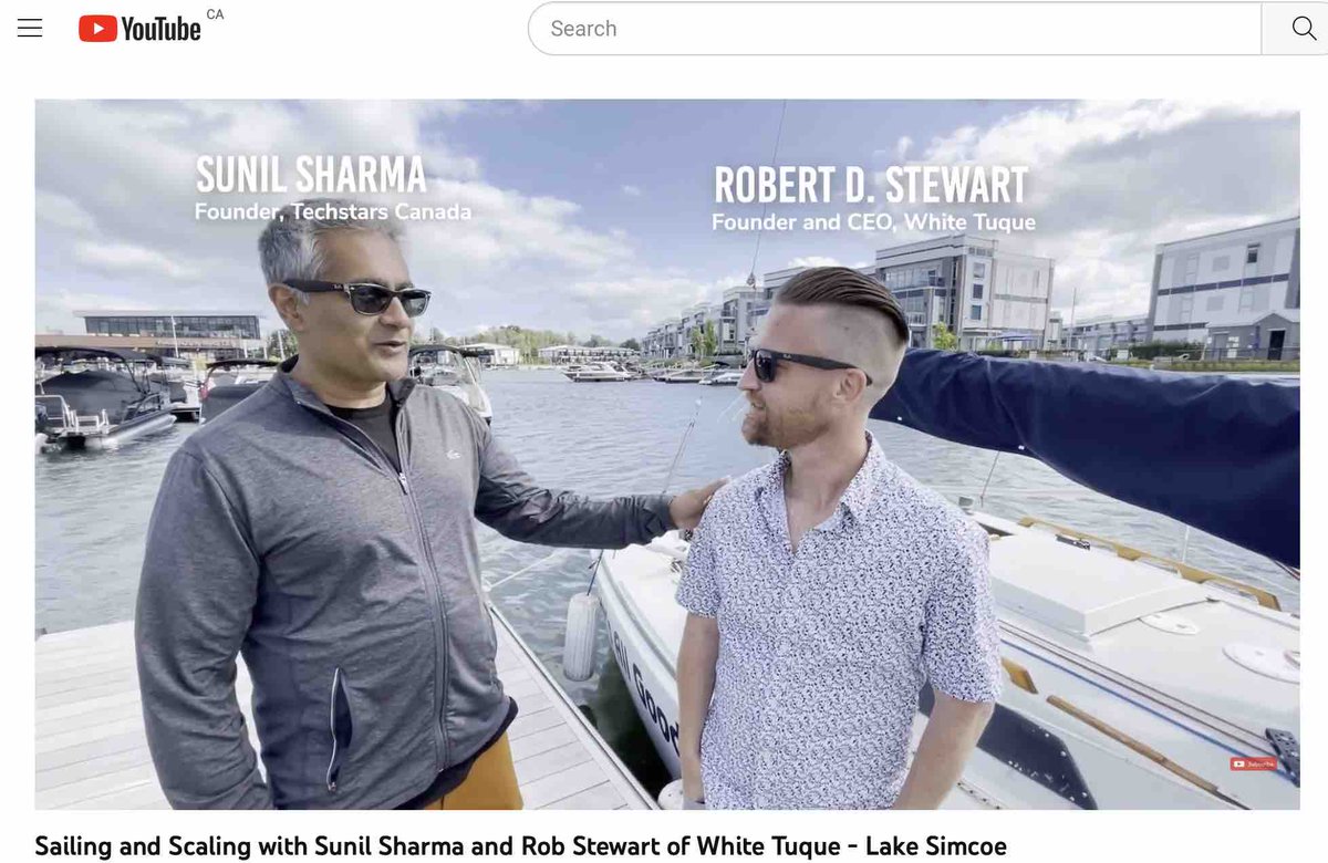 chrishadams's tweet image. Sailing and Scaling with special guest @SunilSharmaCo  interviewing Robert D. Stewart @RobbieStew, Founder and CEO, @WhiteTuque. #cybersecurity @TheDMZ @GCHBEC #lakesimcoe #sailing 
youtube.com/watch?v=Z1tpF2…