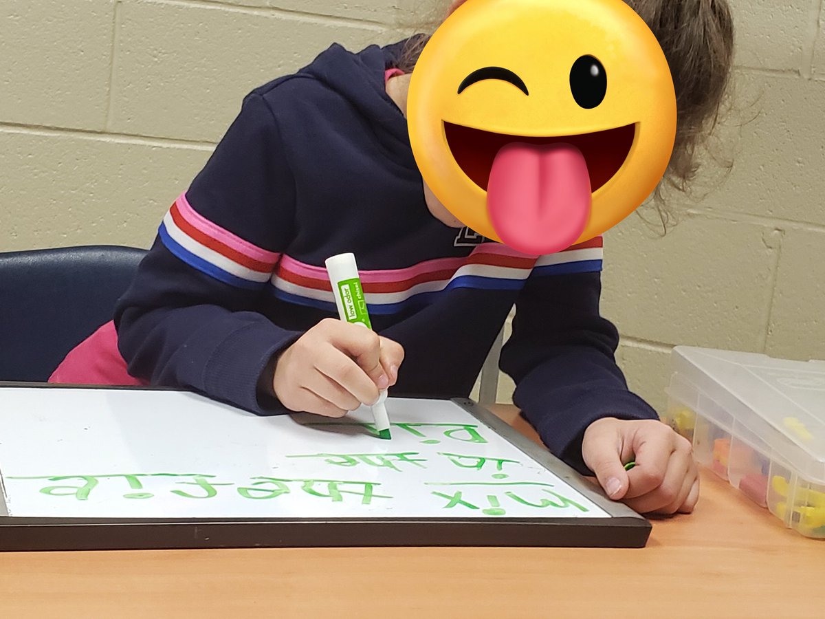 BrookeHaggith's tweet photo. Students enjoy demonstrating their knowledge of graphemes they know and have learned while "writing a sentence" during small-group phonics intervention lessons. @RoyalRoadsPS @JulieRuberto @MclayJulie @JeffBruce11 @TVDSBLiteracy https://t.co/UR30NT32vR
