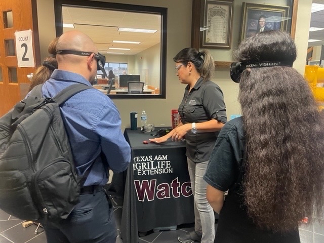 WatchURBACTamu's tweet photo. This week is municipal courts week! Our team was represented at the San Antonio Municipal Court this morning with an impaired driving prevention simulator and other educational activities! So thankful for this partnership opportunity. #municipalcourtsweek https://t.co/kQyWfFyOmn