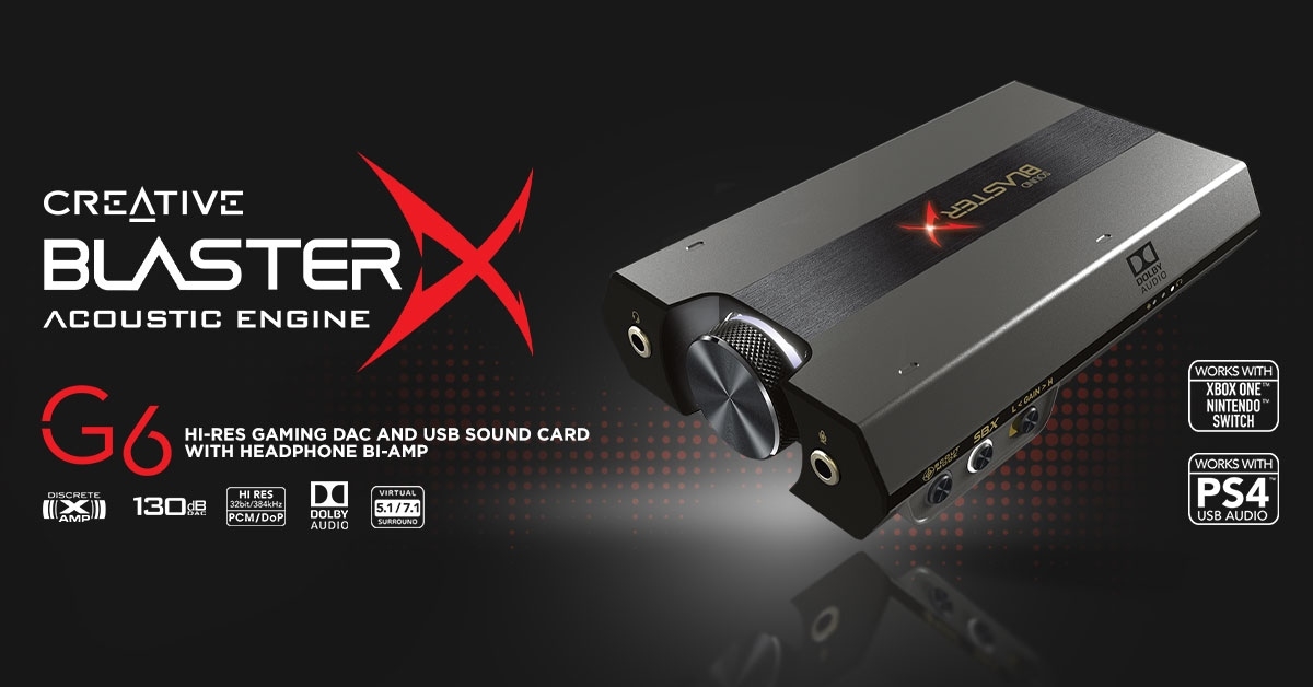 CC_Deals's tweet photo. Bring games alive and hear audio detail like never before with the Creative Sound BlasterX G6!

🛒 https://t.co/qGclepI271
________

#Creative #BlasterX #audio #soundcard #pcgaming #pcsetup #pcbuilds #setupinspo #CanadaComputers #OrdinateursCanada #tech #gadgets https://t.co/NuyeU9l2FZ