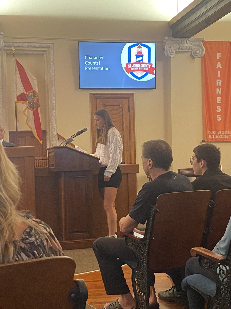 Our National Merit Semifinalists were honored at the school board meeting this week and Anna Bachman presented for Character Counts! We are always so proud of our student leaders! #bths #studentspotlight #charactercounts