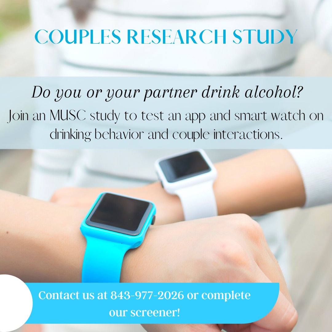 MUSCYouthCollab's tweet image. ⚠️ One of our fellow MUSC research teams, @HelpPTSDAlcohol, is conducting a Couples Research Study for individuals 18+ who drink alcohol and are in a relationship⚠️

If you are interested, contact their team at 843-977-2026 or complete their survey: redcap.musc.edu/surveys/?s=N37…