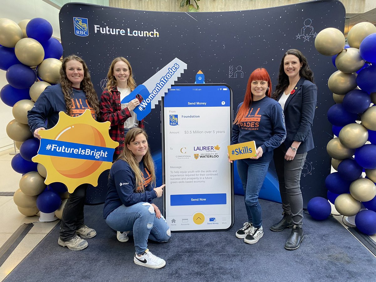 jenn__green's tweet photo. Congratulations to @ConestogaC, @Laurier, and @UWaterloo on their funding from @RBC Future Launch for STEM, #SkilledTrades, #WomenInTrades and more! 

Happy to represent @ConestogaAlumni for #WomenInTrades, #JillOfAllTrades and for #IndustrialMechanicMiwright! 

@skillsontario https://t.co/17IEjzNZrv