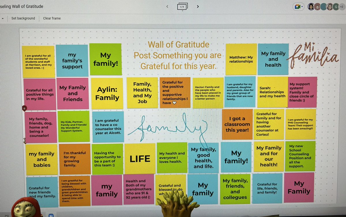 Today we started our <a href="/PomonaUnified/">Pomona Unified School District</a> School Counseling Department meeting with a Wall of Gratitude. Great way to share as a team what we are grateful for as we approach our Holiday season!