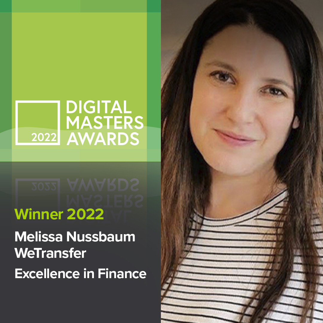 The last winner to be announced today is the outstanding Melissa Nussbaum of WeTransfer. A huge congratulations on winning the Excellence in Finance award! 

Check back from 10am tomorrow, where we'll announce more of this year's winners!

#DMAs #DigitalMastersAwards #TechTalks