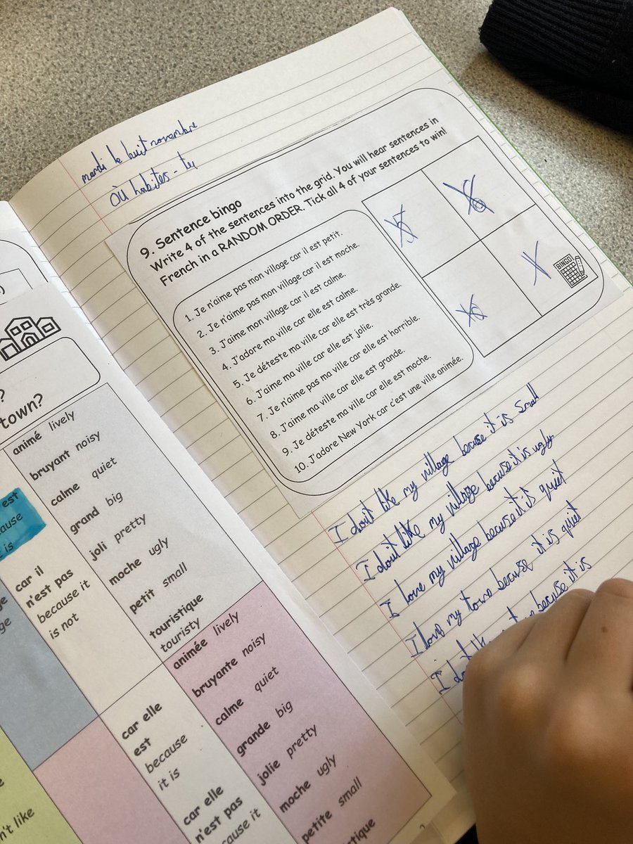 MadMFL's tweet photo. Y5’s enjoying Sentence Bingo. @simograv @MrVinalesMFL @StefPianigiani @gianfrancocont9 #EPI #languagegym https://t.co/uM1pGy94VG