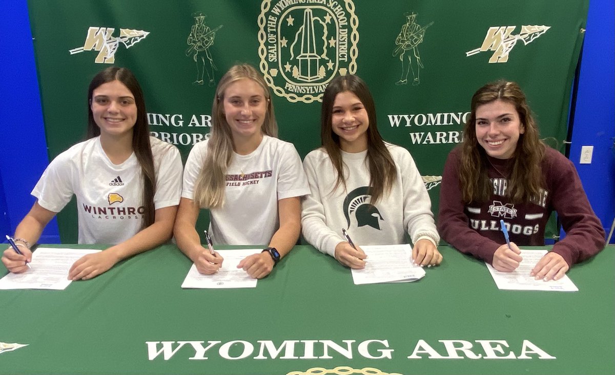 PAcoachP's tweet photo. #WyomingAreaFemaleAthlete’s ⁦@biancapizano13⁩ ⁦@alexysmoore1⁩ ⁦@sofiasabatini11⁩ ⁦@keating_madelyn⁩
Congrats to these Four Young women on all their accomplishments Both in the Classroom and On the Playing Fields! We Have ⁦Big10,Sec,A10,&amp;BigSouth covered https://t.co/dLOMMWdXsi