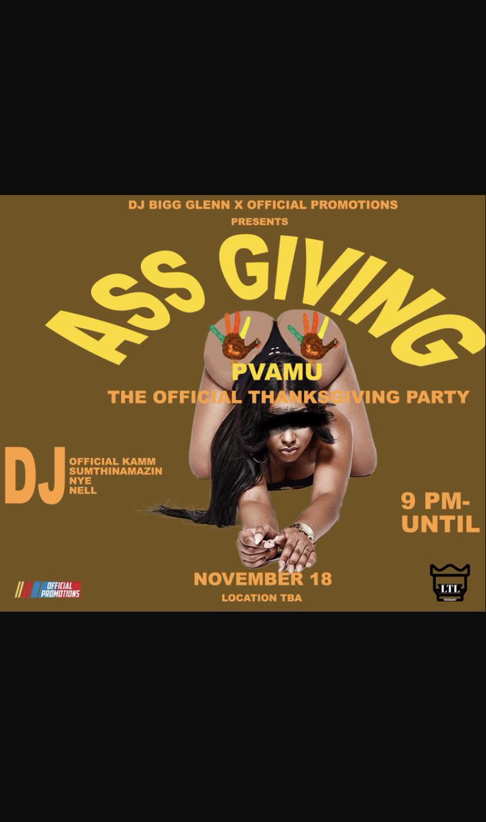 JenayaPickens's tweet photo. Shake a little, give a little #ASSgiving Nov.18 from 9- until and a food drive Nov. 9-18 #officalpromo @iiamdjnell @DjofficialKamm #PV #pv24 #pv26 #pv25 #pv23 https://t.co/qgER1R3sw0