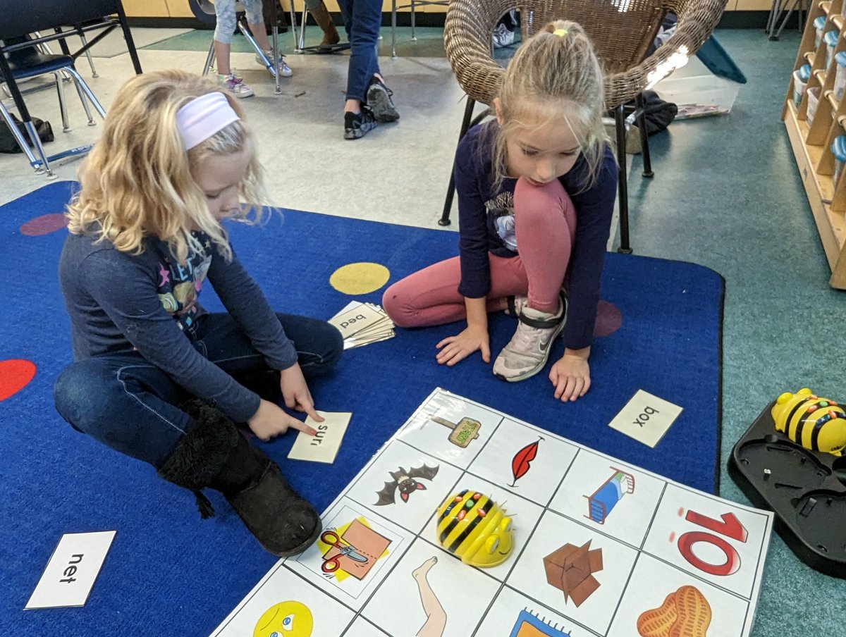 We had so much fun in first-grade <a href="/WrightsvilleElm/">Wrightsville Elem</a> <a href="/EasternYorkSD/">Eastern York </a> Students worked to code the Bee-Bot to get to the correct CVC word. #CSforAll #EYedge #STEMinPA