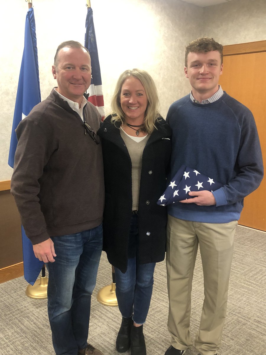 Thejulieland's tweet photo. Congrats @JakeLand07 DAR citizenship and leadership award winner! What an honor…keep being amazing! @THEcoachland https://t.co/LgWu9gyIwB