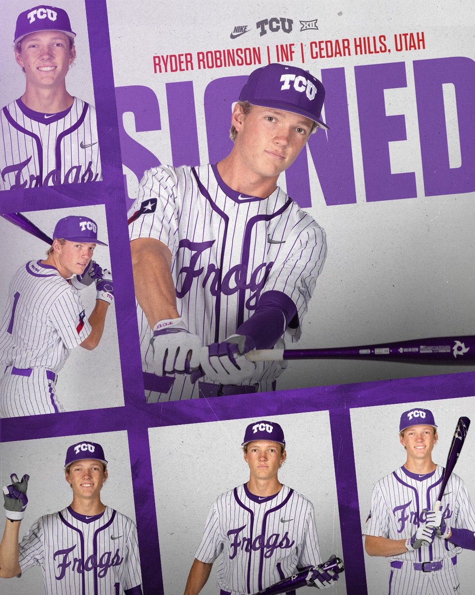 𝗪𝗲𝗹𝗰𝗼𝗺𝗲 𝘁𝗼 𝗙𝗿𝗼𝗴𝗯𝗮𝗹𝗹 𝗨𝗦𝗔 ✍️ Ryder Robinson ⚾️ Infield 🏆 Two-time state champion and two-time first-team all-state #FrogballUSA | #GoFrogs