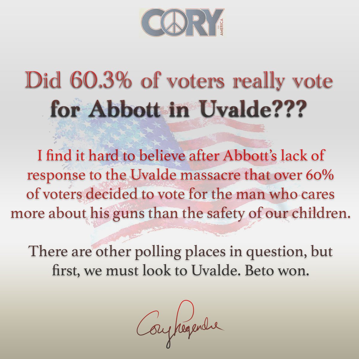 corylegendre's tweet photo. We're all still upset about what's going on. That's why "WTF Texas" is currently trending.

We know #AbbottCheated. Abbott is nothing but a liar and a con man, and he stole the election from #BetoORourke. Look to #Uvalde to start. It doesn't add up.

#rfgRT #CoryForAmerica 🇺🇸💙 https://t.co/ax1jtazCim