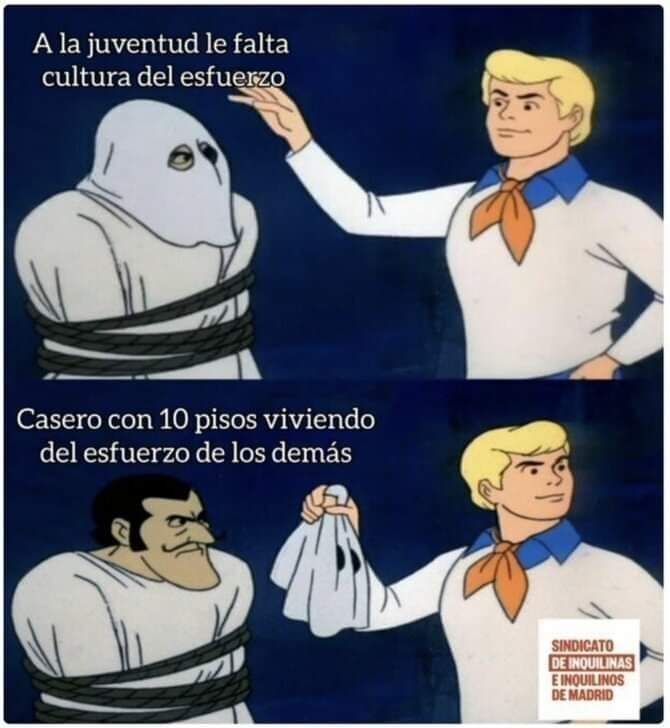 ErigolDelViento's tweet photo. "Los jóvenes no salen de casa porque es muy cómodo vivir del cuento" dijo Evaristo con 5 casas de 40m con un alquiler de 900€ cada una. https://t.co/0h0x5ZBnBf