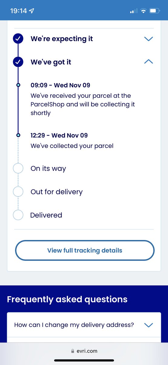 I’m so glad you’ve collected it #EVRI but can I actually have it delivered please?¿