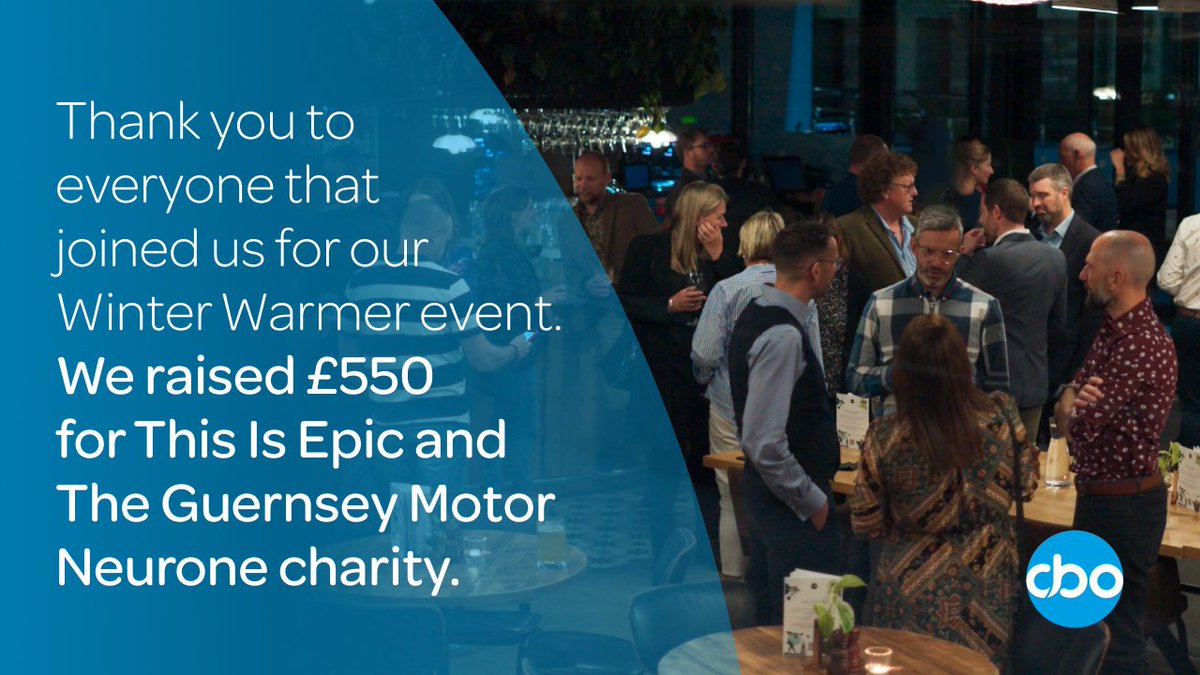 cboprojects's tweet photo. With the weather (twice!) scuppering our Beach BBQ this year we had to move inside. A huge thanks to everyone who joined us at Good Rebel for our Winter Warmer event. It was a fantastic evening and we raised over £500 for @ThisIsEPIC_Gsy &amp; Guernsey Motor Neurone #Community https://t.co/a0z26aczYU