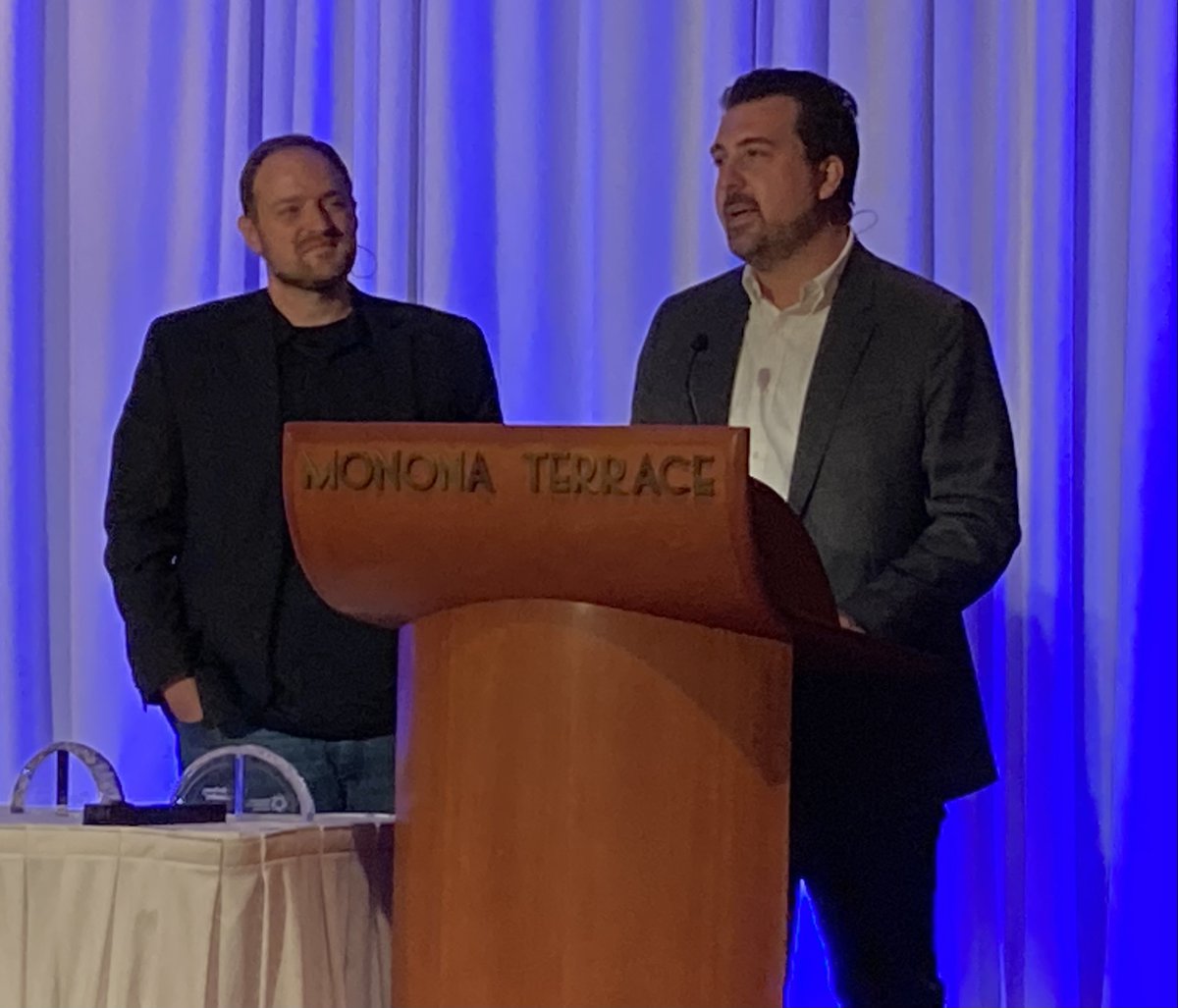 MKEStartupNews's tweet photo. Congratulations to @gener8tor founders @JKirgues and @troyvosseller on being awarded the Triple E award from @WiscTechCouncil #ESSWI https://t.co/wWe5mDdvvj