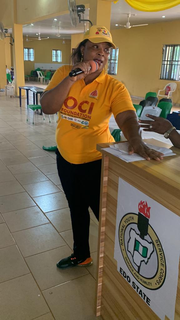 ocifoundation's tweet photo. EDO STATE NYSC (2022 Batch C Stream I) Orientation Camp; Monday, November 8, 2022. 

Pics from the OCI Foundation’s Arm Our Youths (ArOY) Anti-Cancer Health Campaign.

#werisebyliftingothers 
#ocifoundation https://t.co/cHYnVC7Hv7