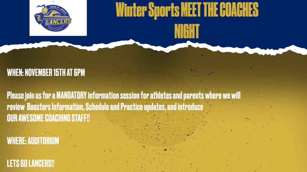 SAVE THE DATE Winter Sports Athletes and Parents!