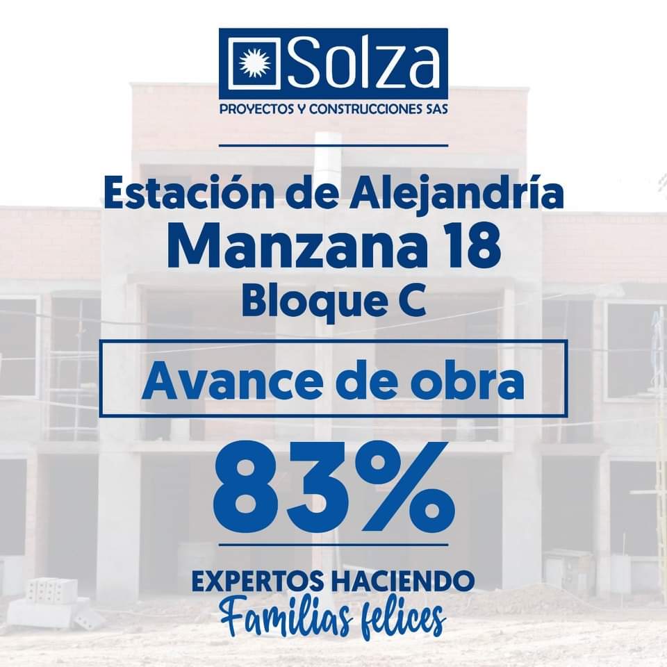 SolzaSas's tweet photo. ¡Seguimos construyendo los sueños de las familias boyacenses!

La manzana 18 de Estación de Alejandría - Bloque C, cuenta con un avance de obra del 83%, conoce más detalles en nuestra Pagina Web: https://t.co/vdDRjbp7Ju

¡Expertos haciendo familias felices! https://t.co/ghwH1T3ujD