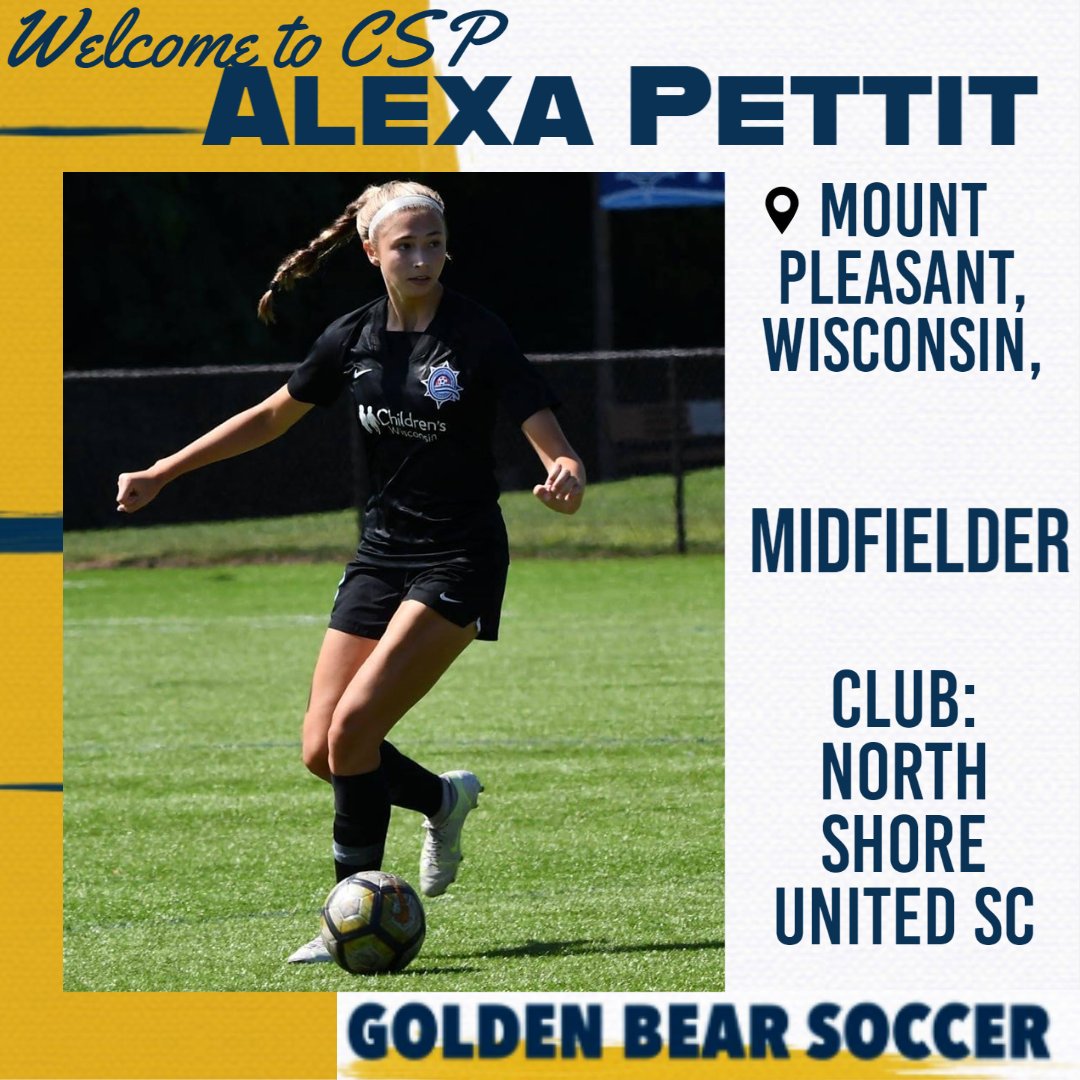 CSPBearsSOC's tweet photo. Up next for the class of 2023 is Alexa Pettit. Alexa comes to us from Mount Pleasant Wisconsin where she plays for North Shore United. Welcome Alexa! GO BEARS 🐻#nsd23 https://t.co/HgKMF4gdbq