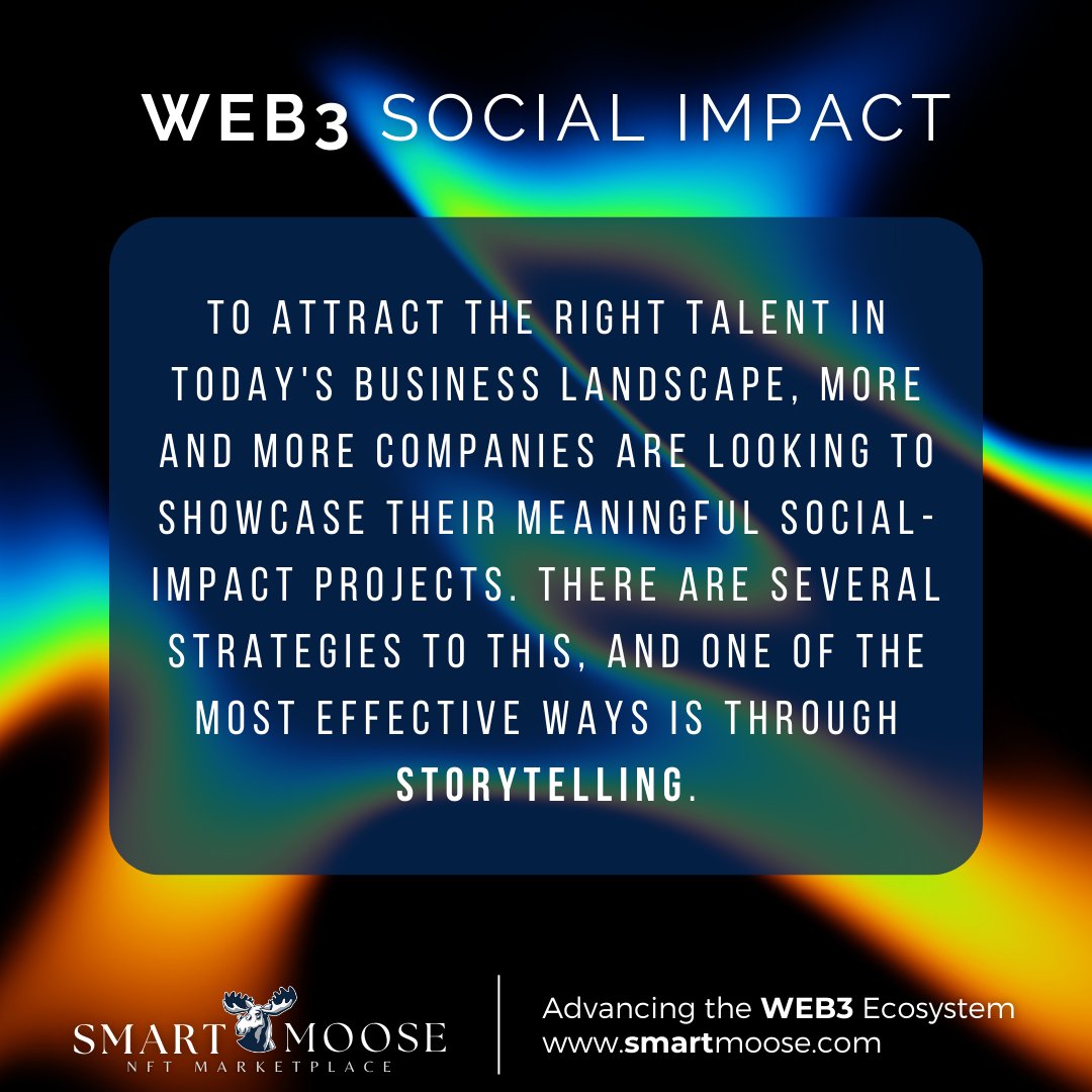 SmartMooseNFT's tweet photo. Through first-hand stories, companies can show potential employees the difference they're making and their workforce's capabilities.
#SmartMoose #Web3 #SocialImpact https://t.co/3OfozD44Pc