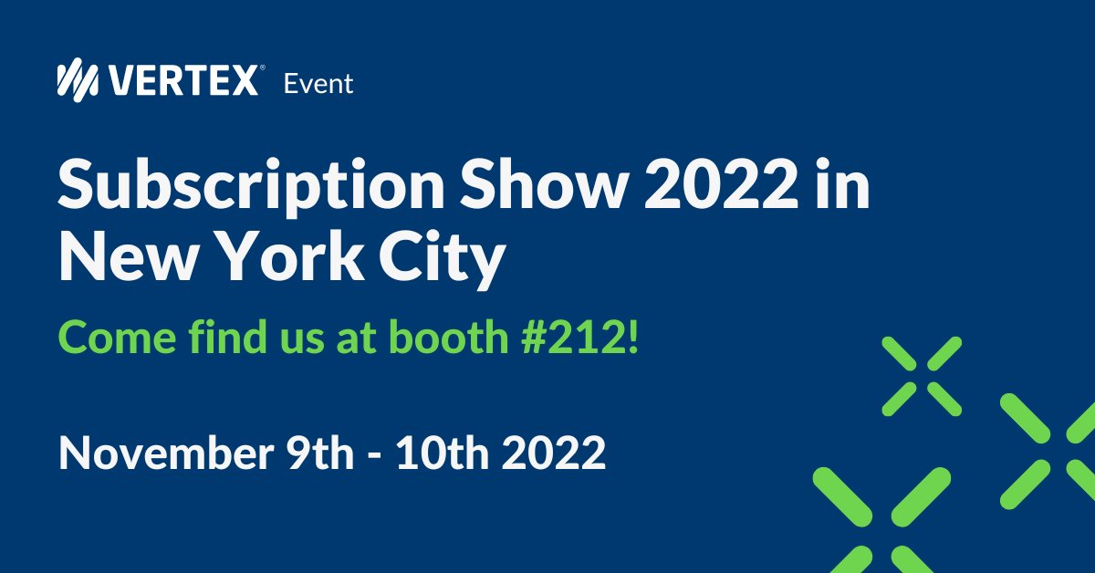 vertexinc's tweet image. Today, @SubscriptionInsider kicks off their #SubscriptionShow22 event &amp;amp; we have a team of experts who is ready to share actionable insights &amp;amp; strategies. Are you attending? We hope to see you there: vrtx.tax/ouZE50LyBXL