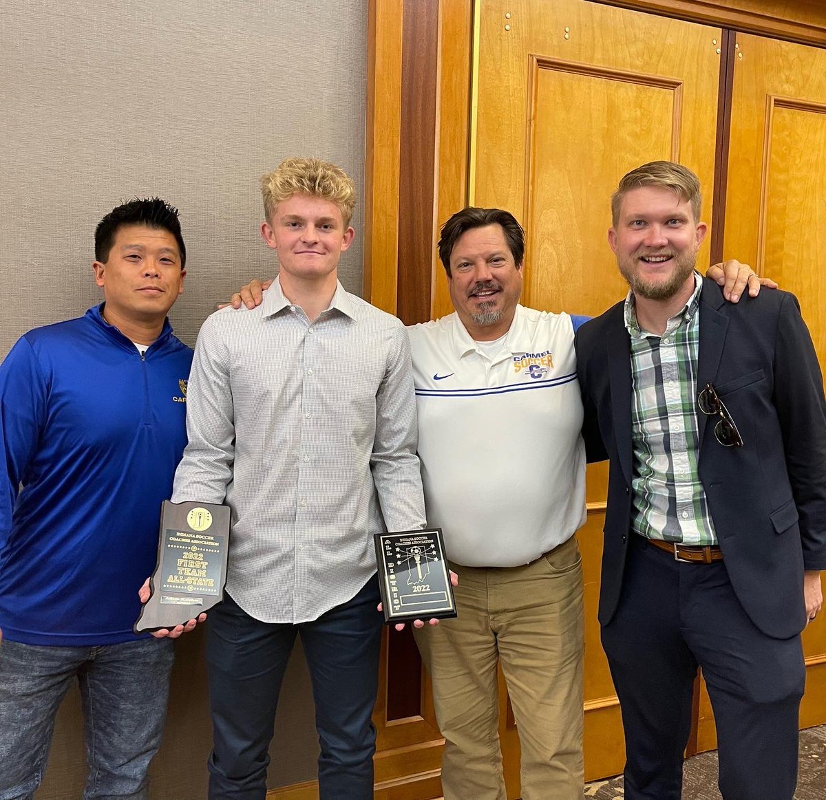 I’m extremely honored to be named 1st team All-State and 1st team All-District. Thank you to all of the people that have helped me throughout my playing career for pushing me to where I am today. Big thanks especially to these three guys in the picture.