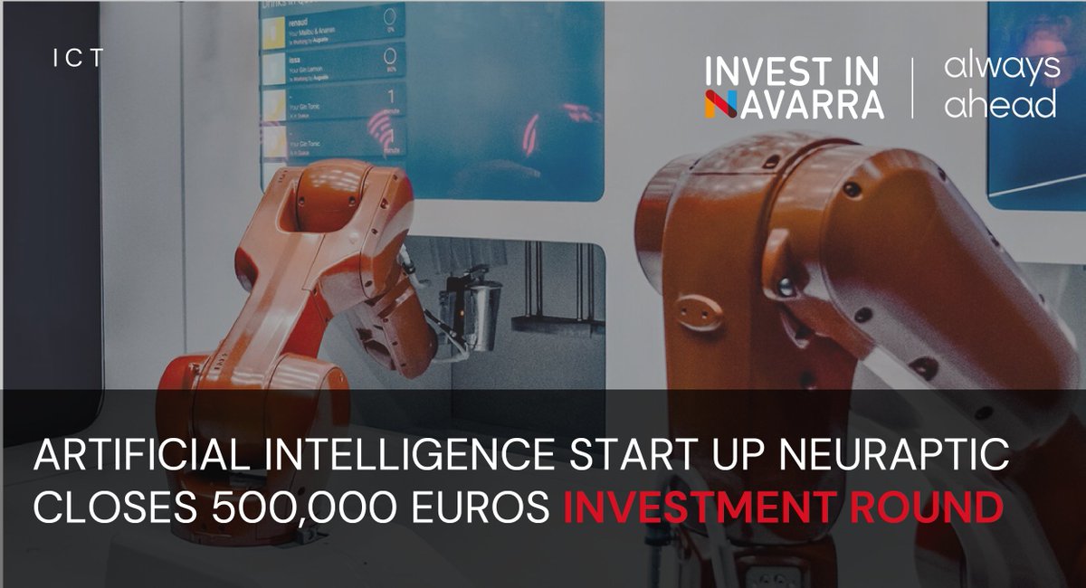 🔎⚙️ #ICT | Artificial Intelligence start up <a href="/neuraptic/">Neuraptic AI</a> closes 500,000 euros investment round 

#InvestInNavarra - #ICT 

📲💻 [All details] investinnavarra.com/en/ict/neurapt…