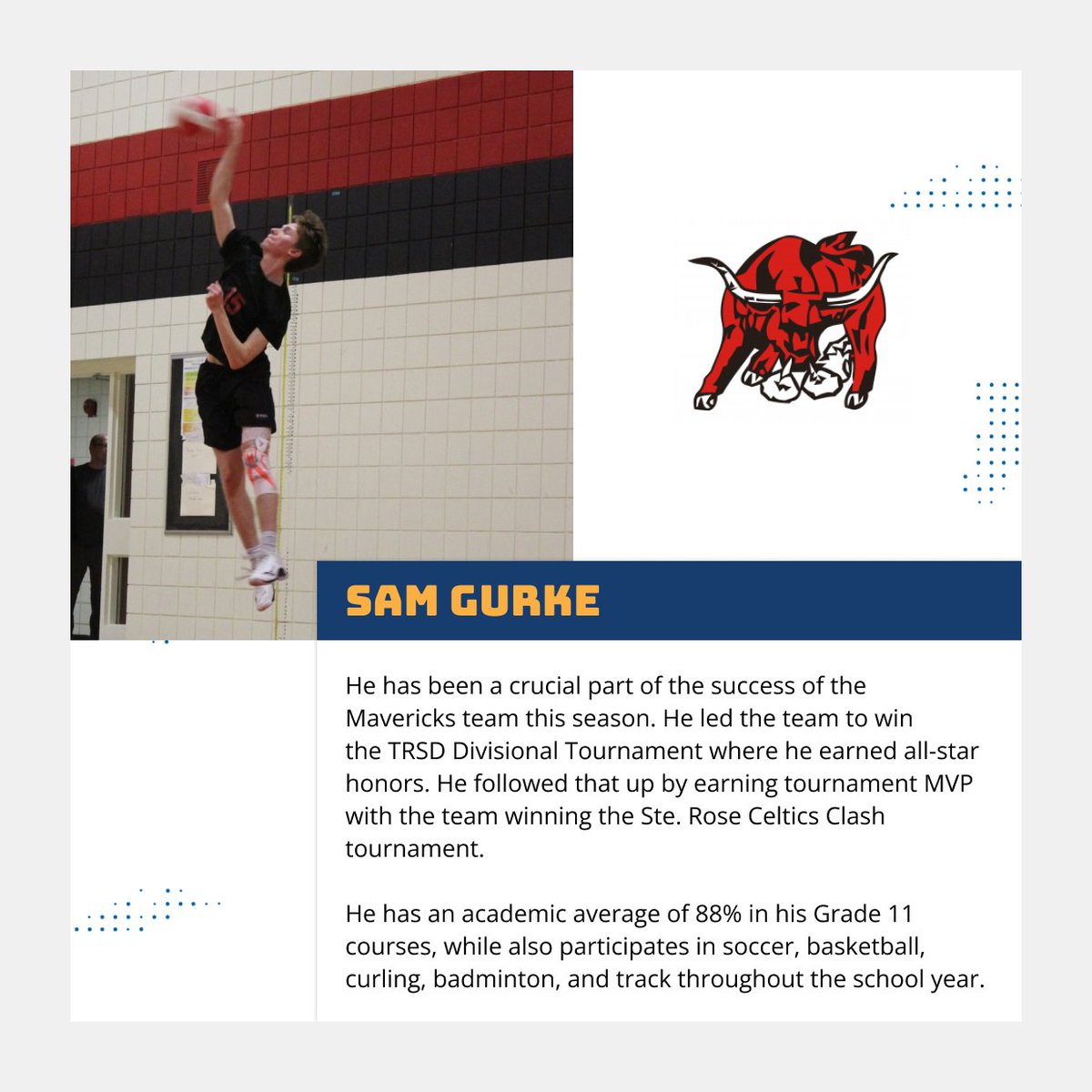 MHSAA_'s tweet photo. The @manitobadairy High School Athletes of the Week are Jack Taylor of the St.Paul's Crusaders volleyball team and Sam Gurke of the Alonsa/McCreary Mavericks volleyball team.
https://t.co/tK27Y2zAWr

#MHSAA #Manitoba #Sports #Athletics #SchoolSports #AthletesOfTheWeek #volleyball https://t.co/JDO2LhWMqt