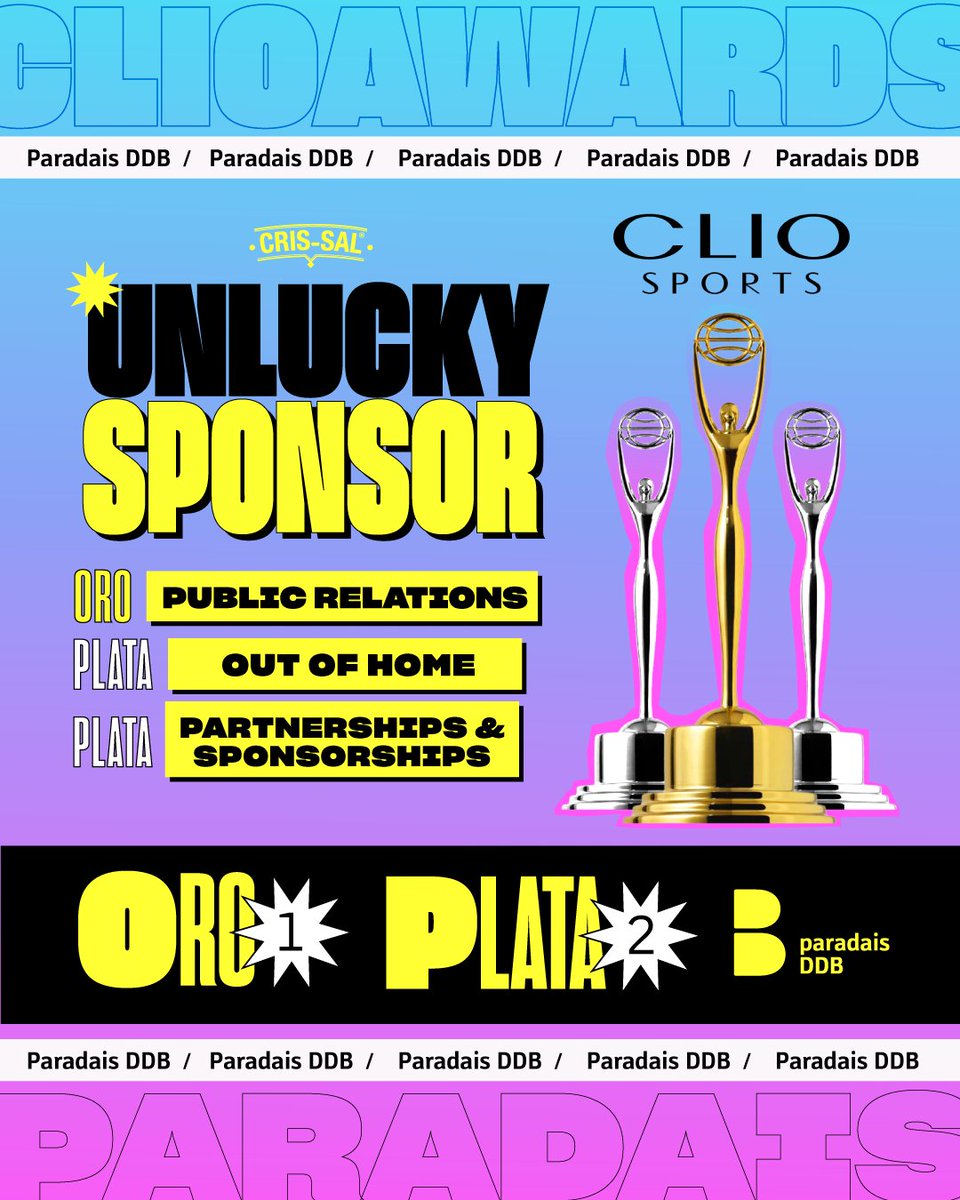 El paraíso es el único lugar donde la sal da suerte 🍀🧂🔥 Tres @clioawards para @crissalecuador 💪

#InfluenciaLatina @ddlatina