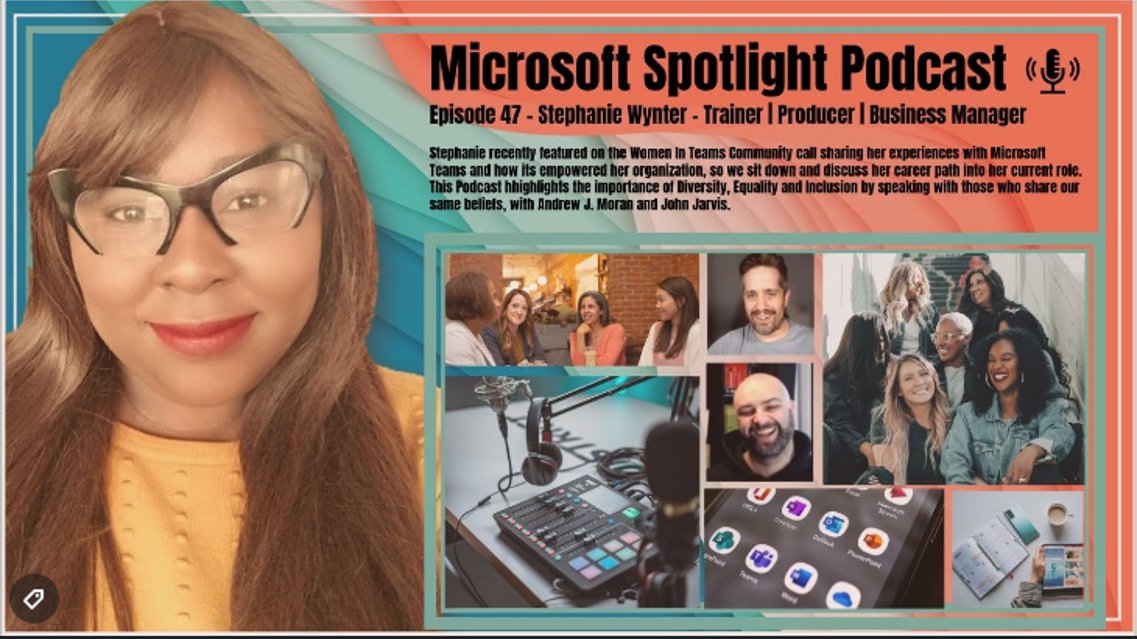 It was an honor to share my experiences recently w/ <a href="/msftspotlight/">Microsoft Spotlight - Like, Share and Subscribe</a> #Podcast around my career development within the Digital Technology Community.  Watch it now on Youtube: youtu.be/0fBMLdotjLo
#microsoft #womenintech #blackwomenintech #womenempowerment #diversityandinclusion