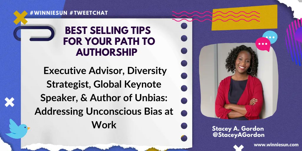 winniesun's tweet photo. Please give a warm #WinnieSun welcome to @StaceyAGordon! Thanks so much for sharing your incredible insights and advice with us today Stacey! #Tweetchat https://t.co/H31k4ODc24