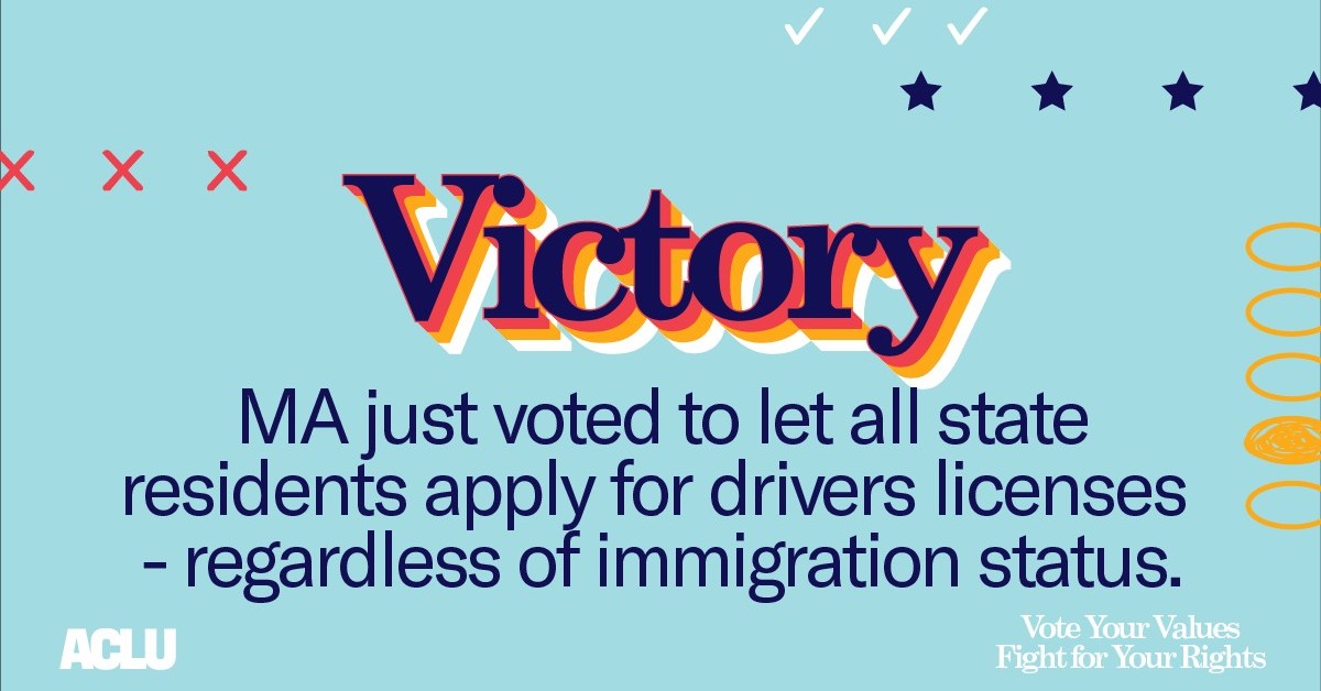 Massachusetts voters have ensured all people — regardless of immigration status — can apply for a driver’s license.

This new law is good for racial justice, public safety, and economic equity.