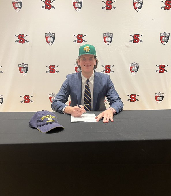 2023 St. Sebastian’s (Mass.) RHP Hagan Ward has signed with <a href="/NDBaseball/">Notre Dame Baseball</a>. The 6-foot-7, 230-pounder was hitting the low 90s with consistency over the summer.