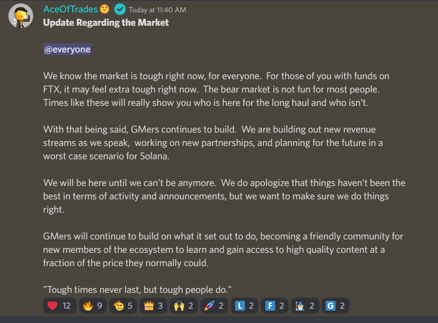 GMersNFT's tweet image. Update Regarding @GMersNFT moving forward