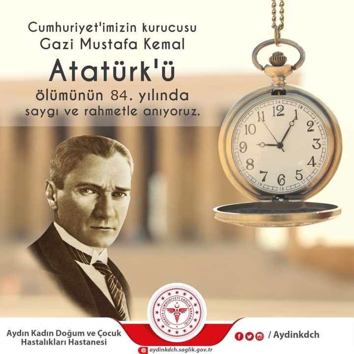 AYDINKDCH's tweet photo. Cumhuriyetimizin kurucusu Gazi Mustafa Kemal Atatürk’ü, ölüm yıl dönümünde saygı, rahmet ve minnetle anıyoruz. 
#10Kasım https://t.co/v6jim2NM2m