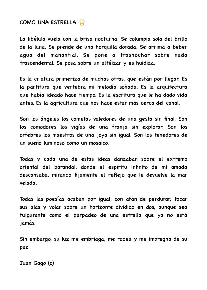 ionztomo16's tweet photo. COMO UNA ESTRELLA ๐ Juan Gago (c)
#comounaestrella #diselo #misdesvelos #elbrillodelamor #constante #mipasion https://t.co/mIzqF8Svgv