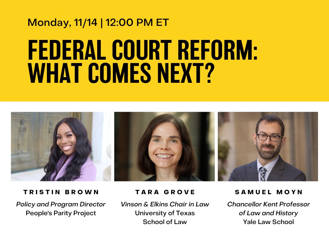 PeoplesParity's tweet photo. The elections are (almost) behind us. But the stolen Supreme Court means that democratically enacted change will continue to be at risk — unless we reform the court.

Join us Monday at 12:00 ET for a conversation about what's next in the fight for reform: https://t.co/qefk9mss1k https://t.co/DdpTVhs6n7