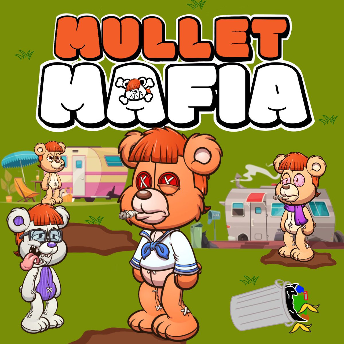 CaptAwesome_Dev's tweet photo. Another @CryptoZaha work of art. The @killabearsnft Mullet Mafia.
#makemulletsgreatagain https://t.co/8bwQef2RxN