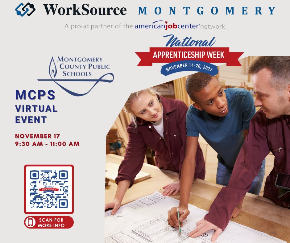 worksourcemd's tweet image. #YouthApprenticeshipProgram Information Session

📆 11/17/22 @ 9:30 am - 11:00 am

To register for access to the event via Zoom, visit bit.ly/3WoOWOg?utm_ca…

#NAW2022 #youthapprenticeships #apprenticeships #registeredapprenticeships #learnatrade #MontgomeryCountyMD #MoCoMD